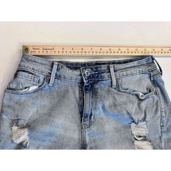 Levis Denizen High Rise Distressed‎ Cutoff Denim Shorts Size 6 - Picture 3 of 6
